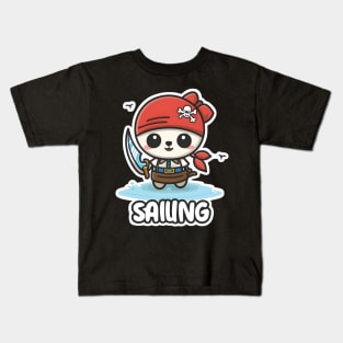 Cute Kawaii pirate Kids T-Shirt